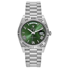 Rolex Day-Date 40 White Gold Olive Dial 228239 (2022)