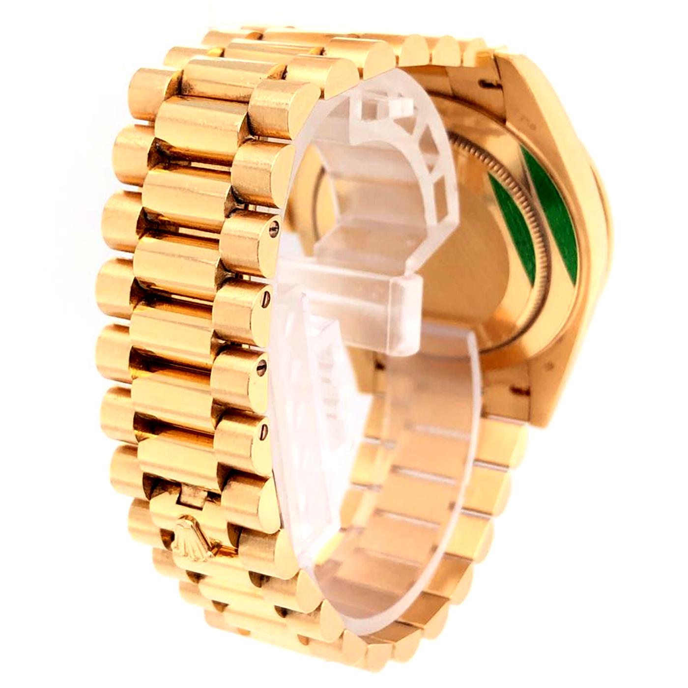 Modernist Rolex Day-Date 40 Yellow Gold Champagne Diamond Dial & Bezel Bracelet 228348RBR