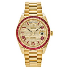 Rolex Day-Date 40 Oro Giallo Quadrante Romano Diamante/Rubino Lunetta Rubino 228398TRU