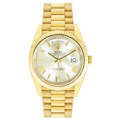 Rolex Day-Date 40 Yellow Gold Silver Roman Dial 228238