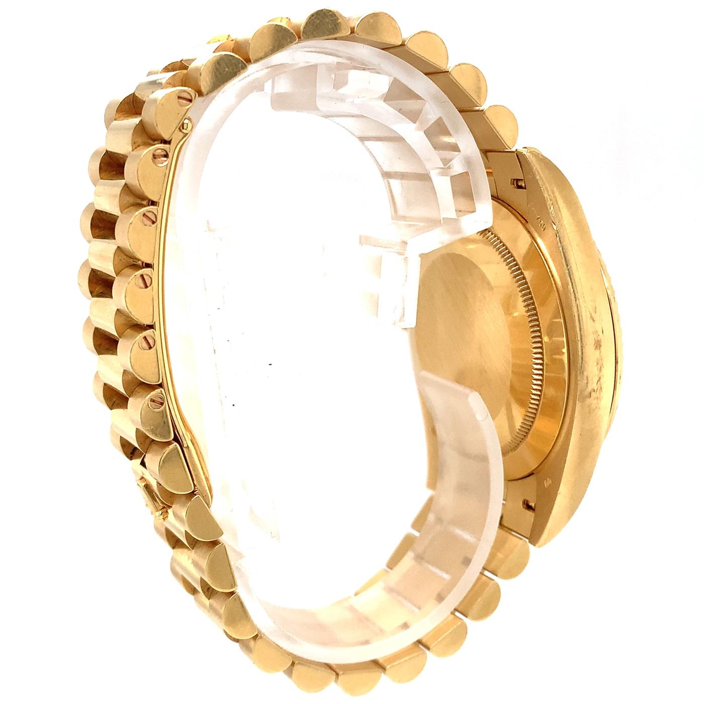 Rolex Day Date President 18ct Yellow Gold Champagne Roman Dial Watch 228238 4