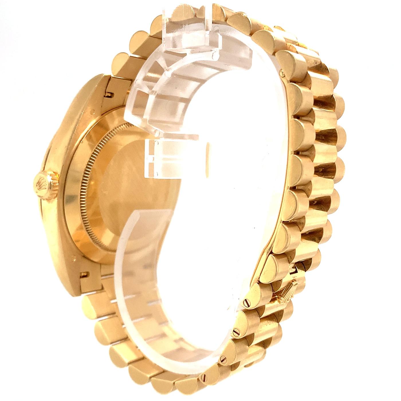 Women's or Men's Rolex Day Date President 18ct Yellow Gold Champagne Roman Dial Watch 228238