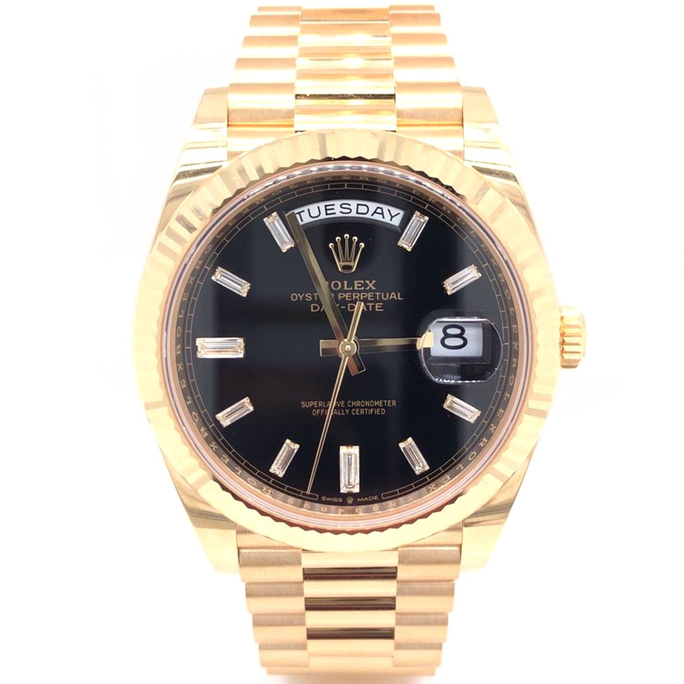 gold day date black face