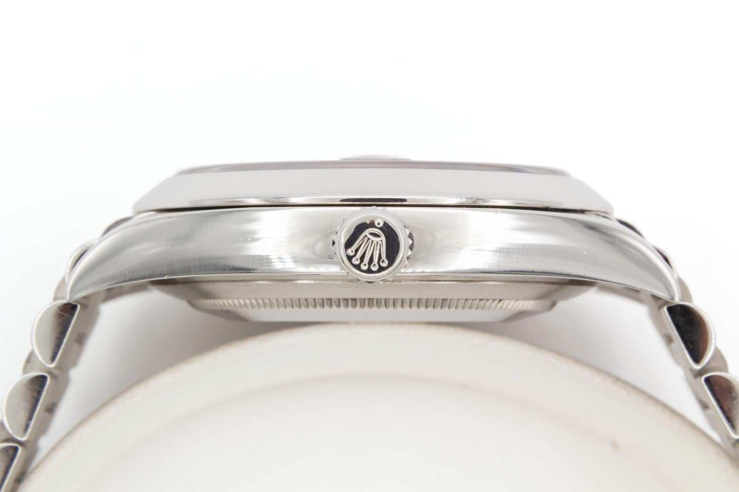 Rolex Day-Date 40mm Präsident 228206 Platin & Schwarz 10 Diamant-Zifferblatt im Angebot 1