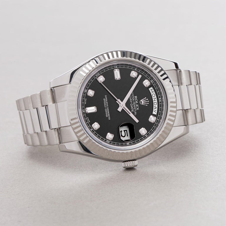 Rolex DayDate 41 218239 Men White Gold 18K Watch at 1stDibs