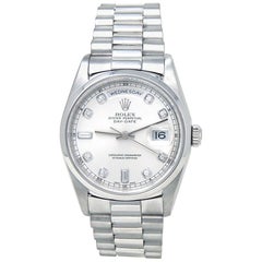 Rolex Day Date 'A Serial' Platinum Diamond Dial Automatic Men's Watch 18206