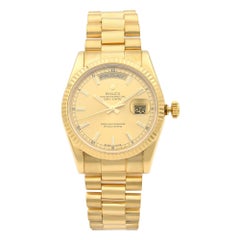 Rolex Day-Date Champagne Dial 18 Karat Yellow Gold President Men’s Watch 118238