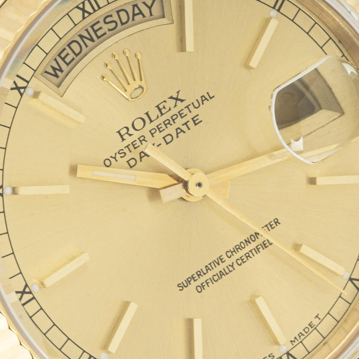 Rolex Day-Date Champagne Dial 18038 In Excellent Condition In London, GB