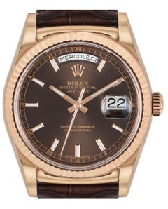 Rolex Day-Date Chocolate Dial 118135 Watch