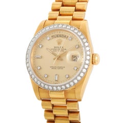 Rolex Day-Date Diamond Lemon Dial Watch 18048