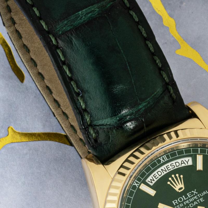 Rolex Montre Day-Date avec cadran vert 118138 en vente 5