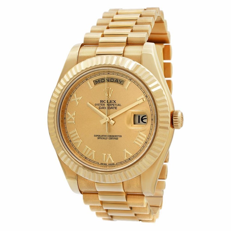Rolex Day-Date II 218238 18k Gold dial 41mm Automatic watch-Certified ...