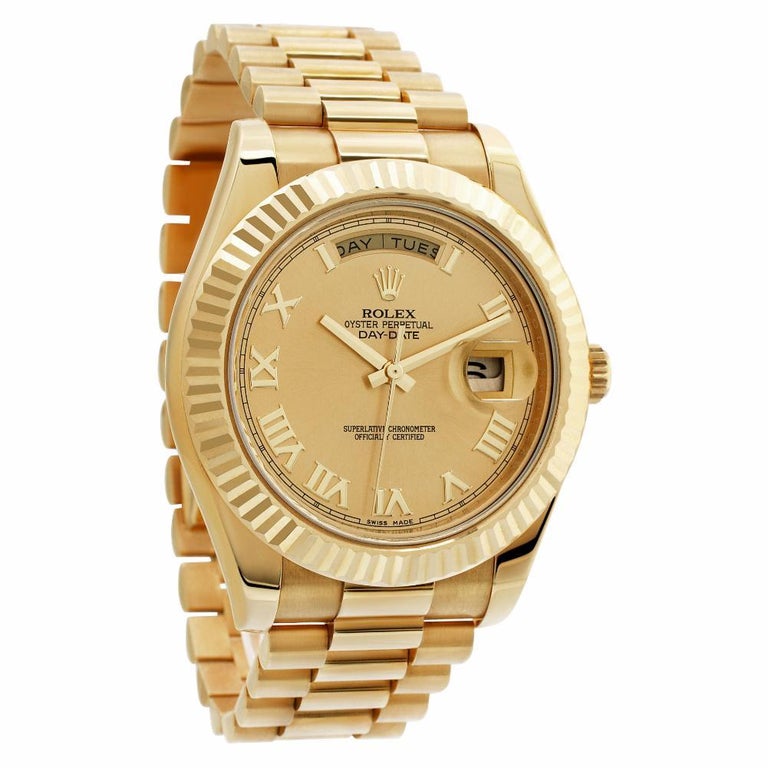 Rolex Day-Date II 218238 18k Gold dial 41mm Automatic watch-Certified ...