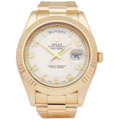 Used Rolex Day-Date II 218238 Men's Yellow Gold Watch