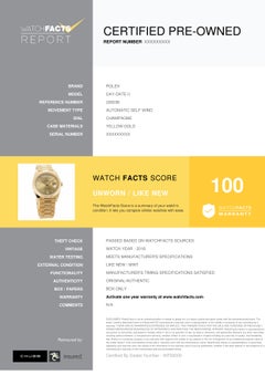 Rolex Day-Date II 228238, Champagne Dial, Certified and Warranty