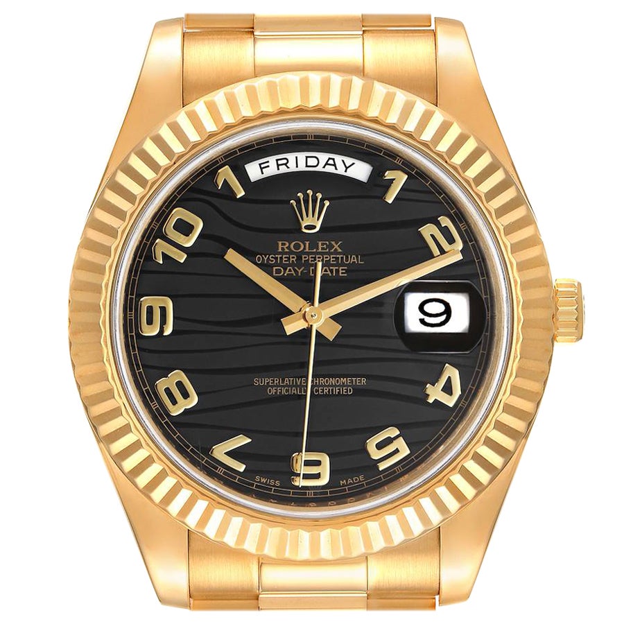 Rolex Day-Date II 41 President Gelbgold Herrenuhr 218238 Box Card im Angebot