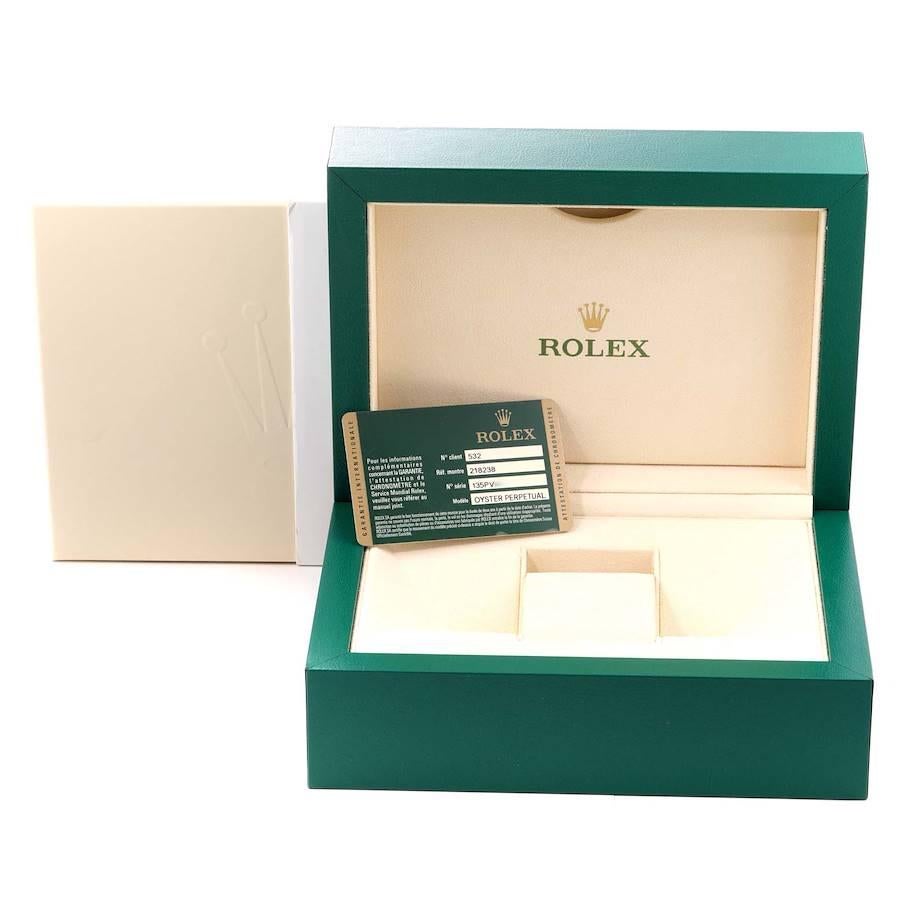 Rolex Day-Date II 41 President Yellow Gold White Dial Mens Watch 218238 Box Card For Sale 5