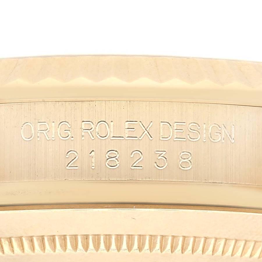 Men's Rolex Day-Date II 41 President Yellow Gold White Dial Mens Watch 218238 Box Card For Sale