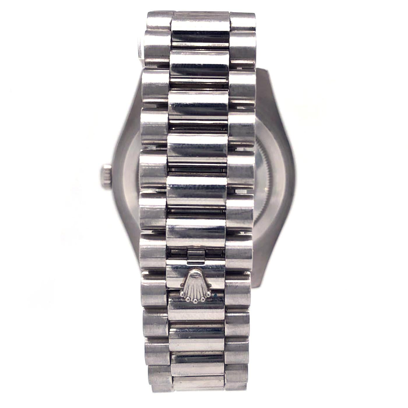 Women's or Men's Rolex Day-Date II 41 Sky Blue Platinum President Bracelet Automatic Watch 218206