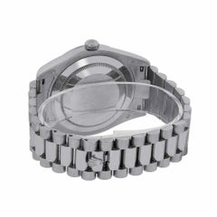 Rolex Day-Date II 18 Karat White Gold Black Roman Dial Watch 218239