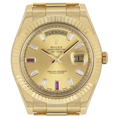 Used Rolex Day-Date II Diamond & Ruby Dial 218238 