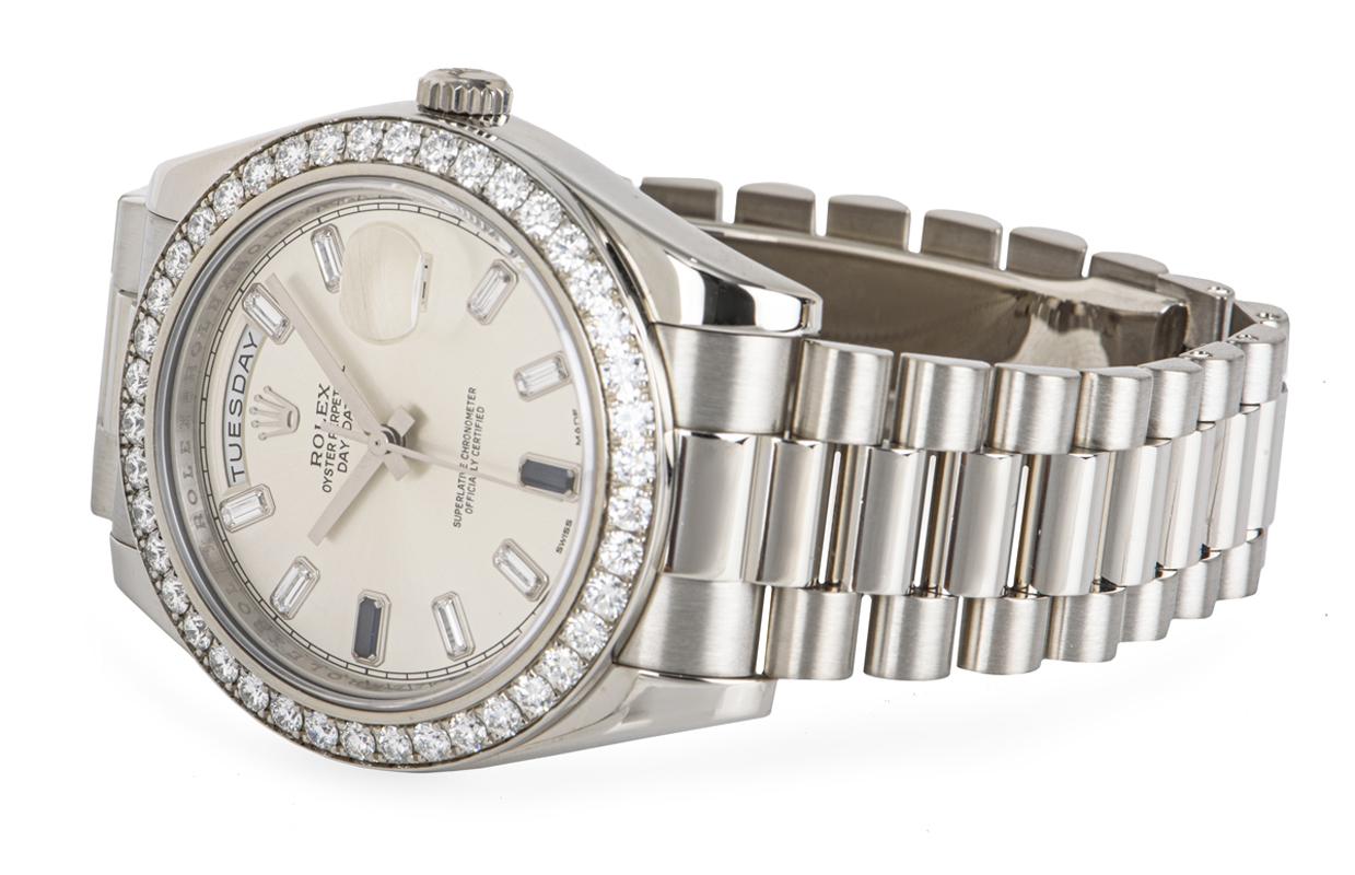 Rolex Day-Date II Diamond Set 218349 In Excellent Condition For Sale In London, GB