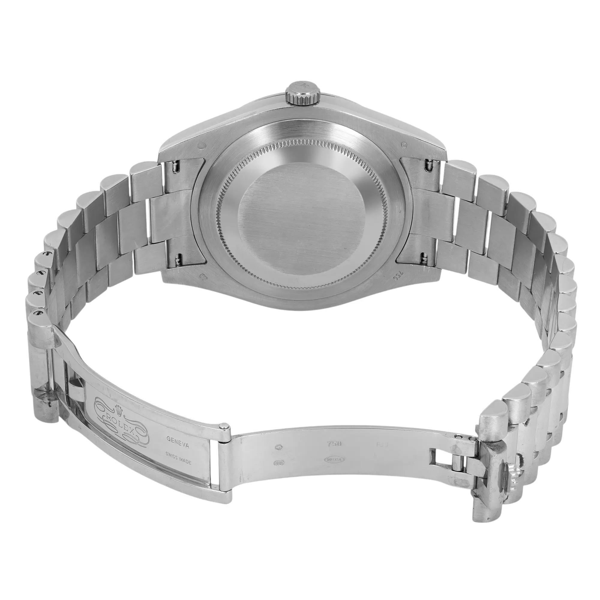 Rolex Day-Date II President 18K White Gold Bronze Havana Roman Dial Watch 218239 For Sale 2