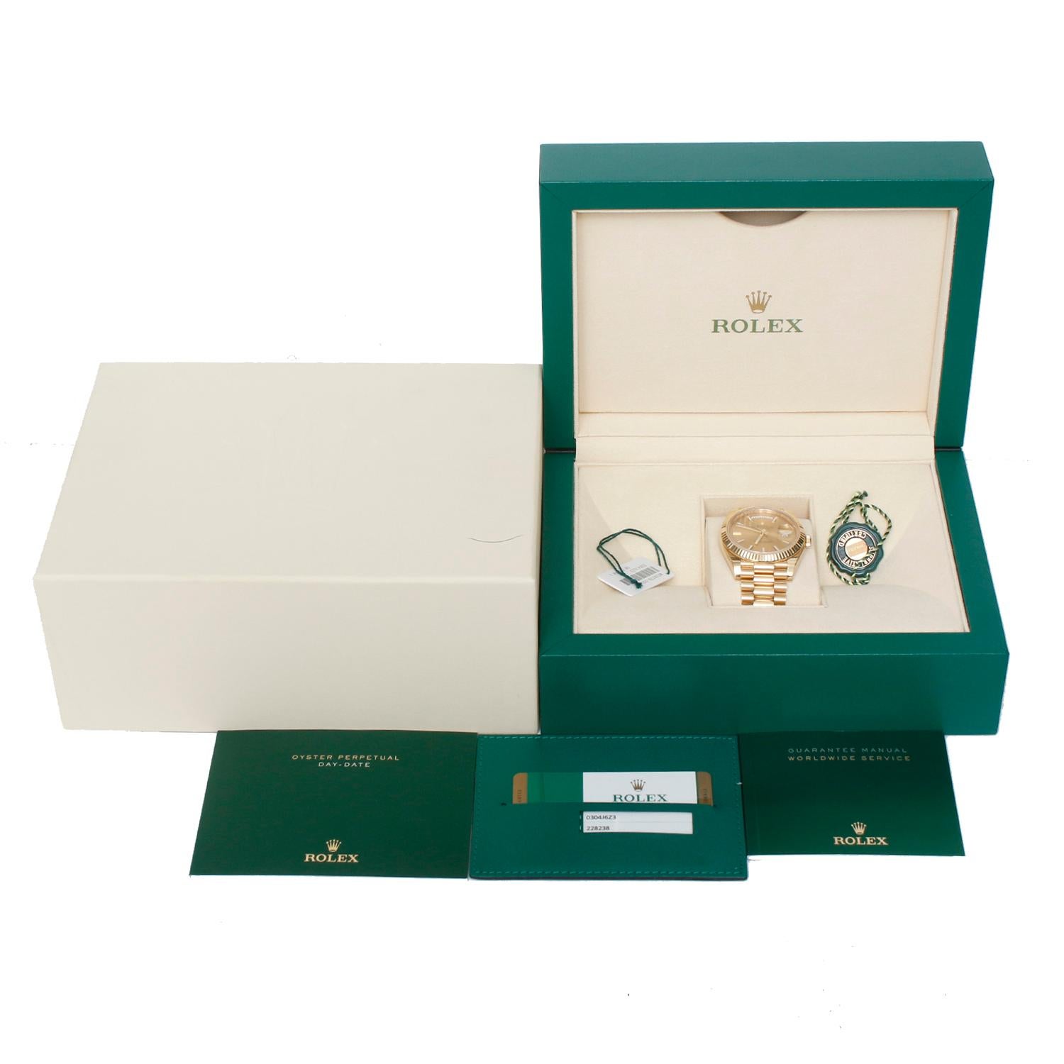 Rolex Day-Date II President 18k Yellow Gold Men's 40mm Watch 228238 3