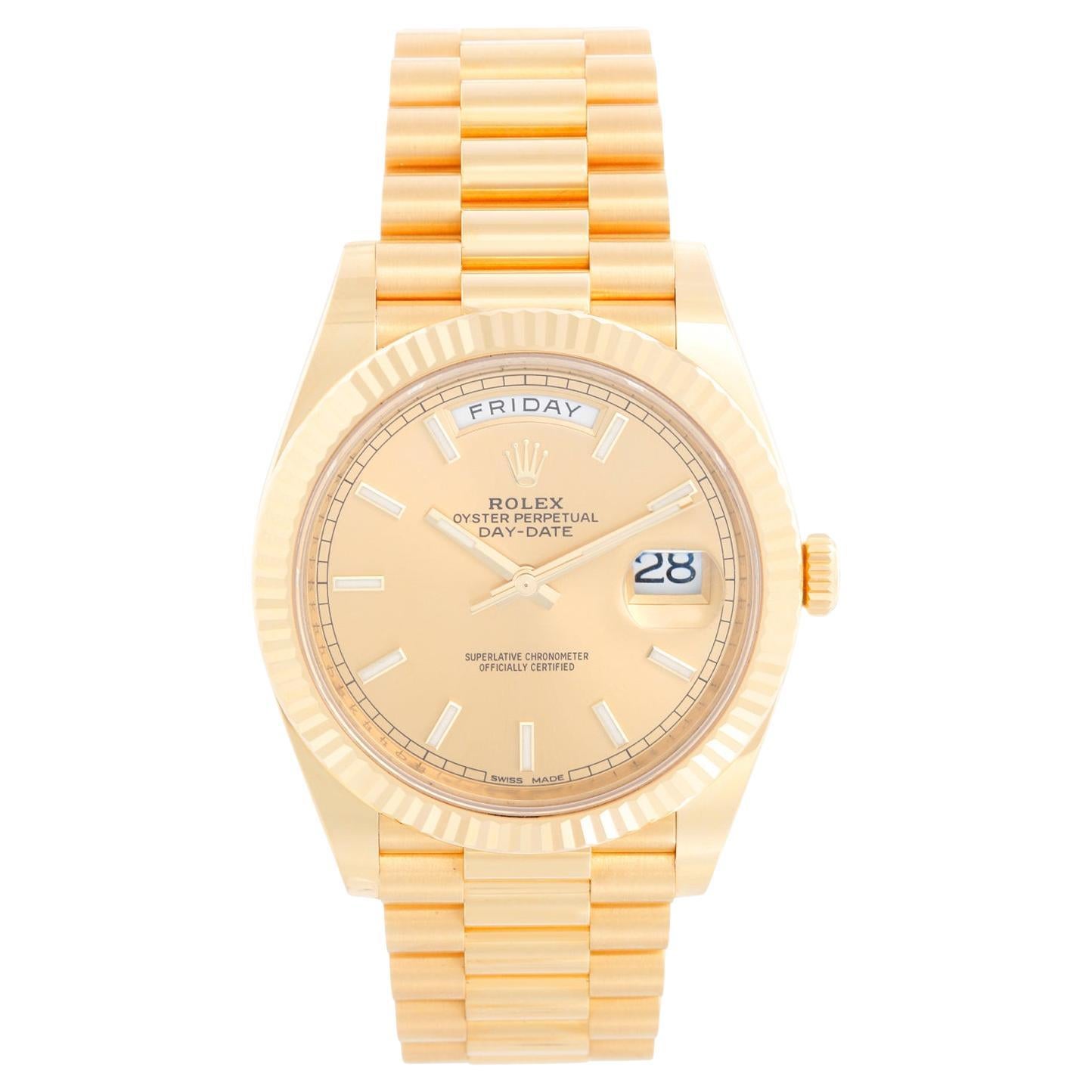 Rolex Day-Date II President Montre homme en or jaune 18 carats 40 mm 228238