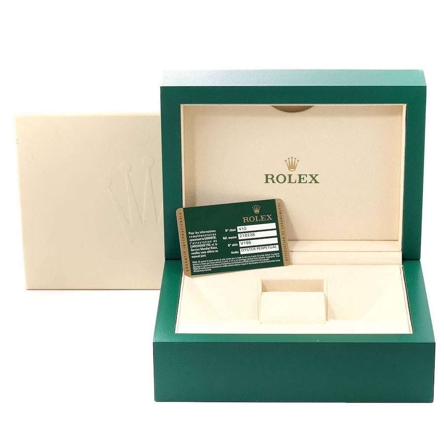 Rolex Day-Date II President 41 Gelbgold Diamant-Herrenuhr 218238 Box Card im Angebot 9