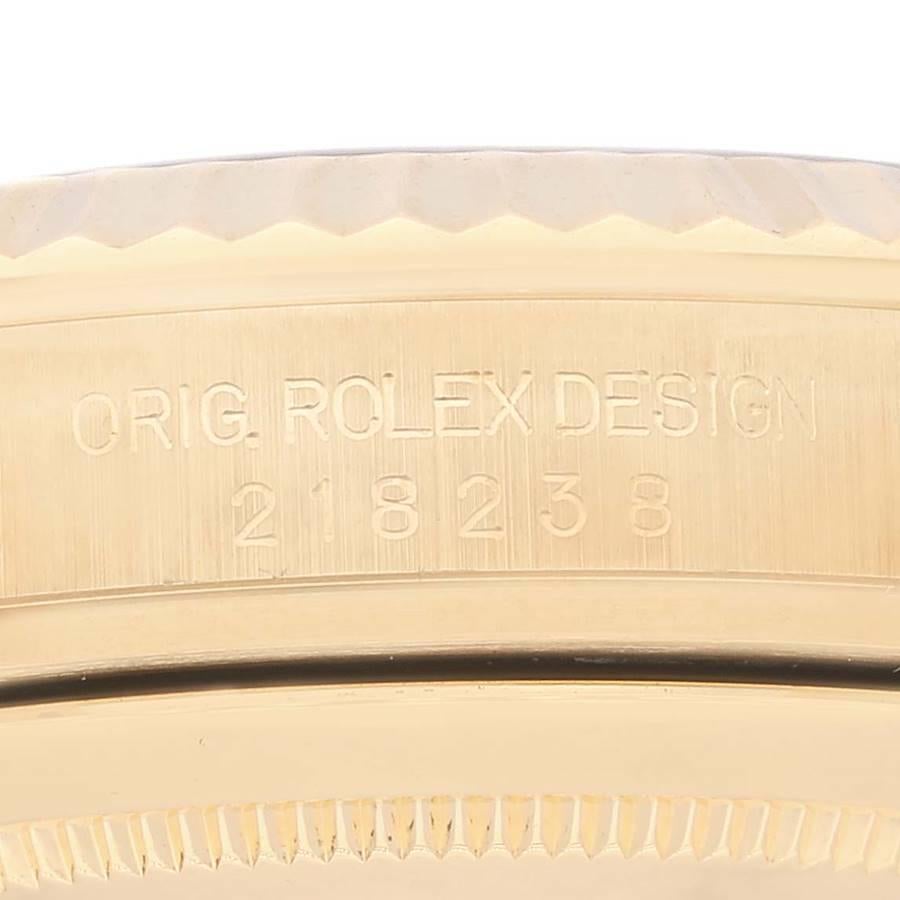 Rolex Day-Date II President 41 Yellow Gold Diamond Mens Watch 218238 Box Card For Sale 3