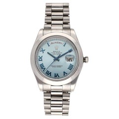 Used ROLEX Day-Date II President Platinum - Ice Blue Dial