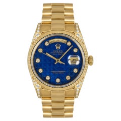 Rolex Day-Date Lapislazuli-Pyramiden-Diamant-Zifferblatt 18338