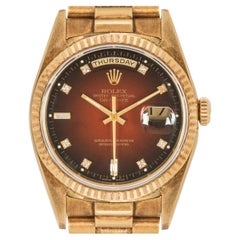 Orologio Rolex Day-Date Maroon Vinette Diamond Dial 18238