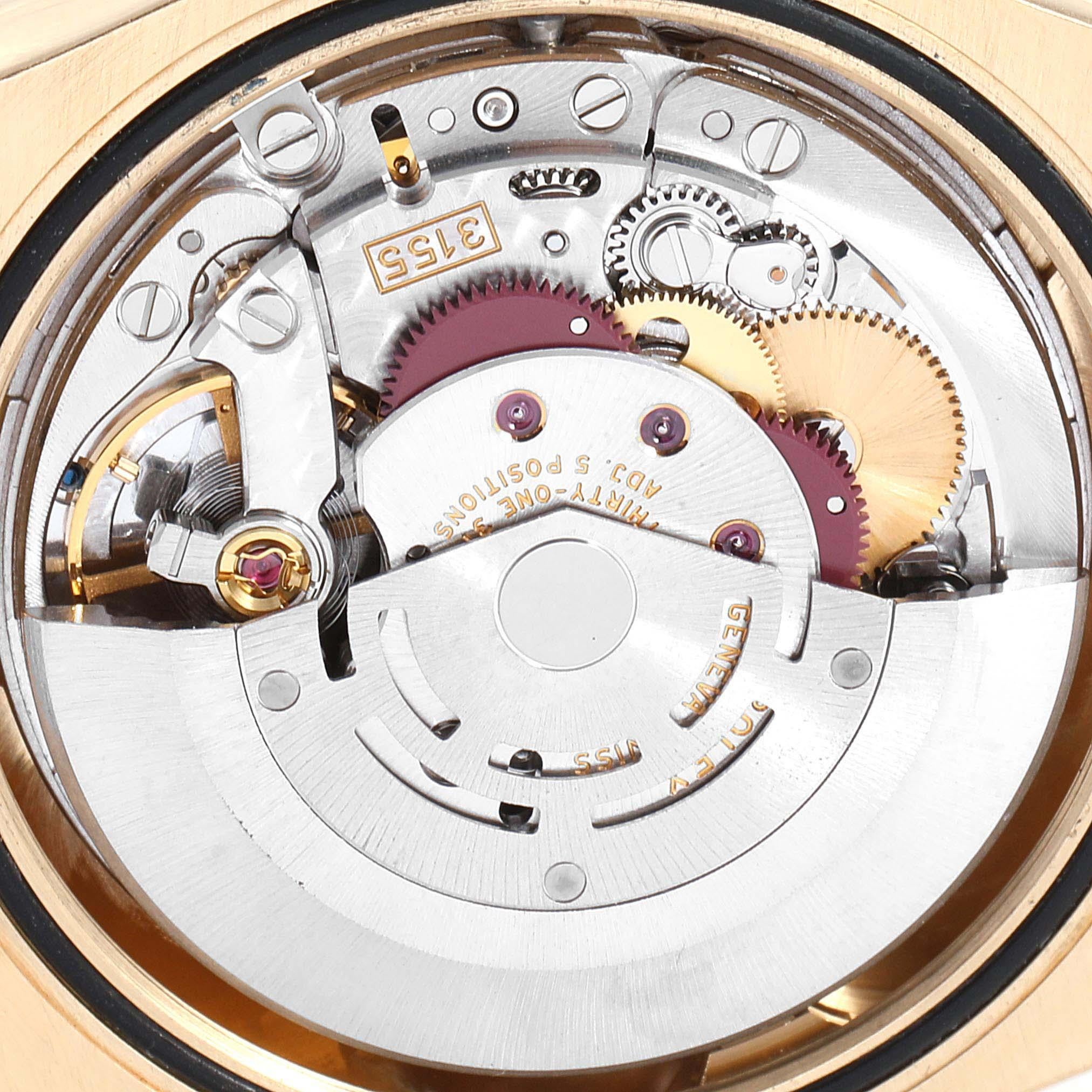 Rolex Day-Date Masterpiece Special Edition Yellow Gold Diamond Watch 18948 In Excellent Condition For Sale In Atlanta, GA
