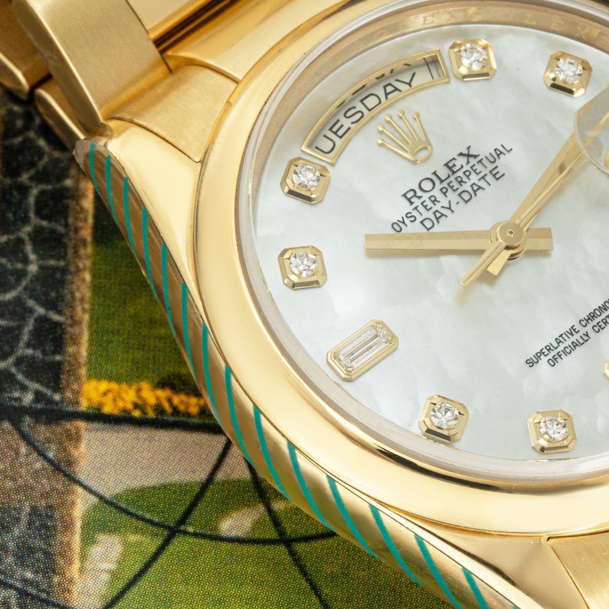Rolex Day-Date Mother of Pearl Diamond Dial 118238 For Sale 2