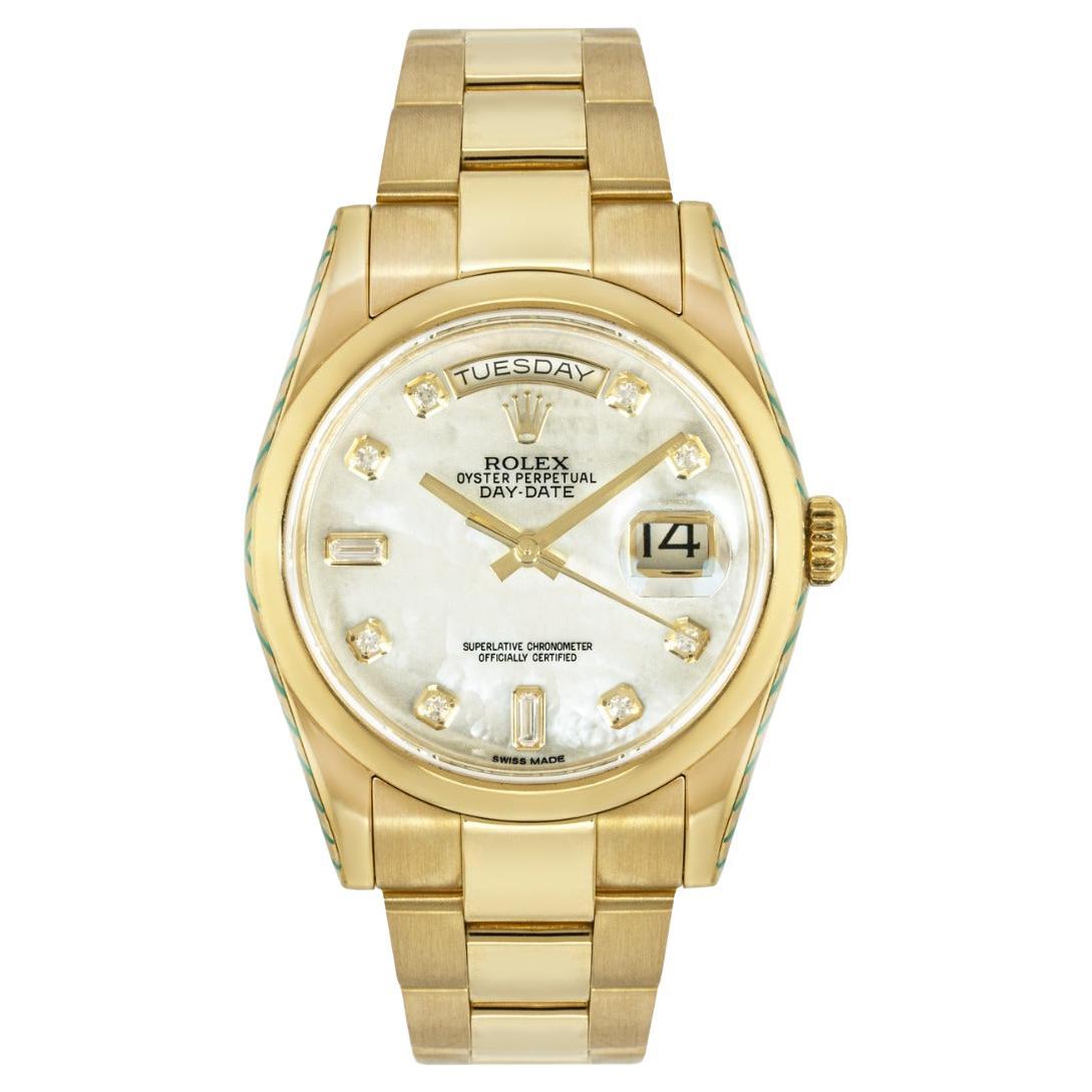 Rolex Day-Date Mother of Pearl Diamond Dial 118238