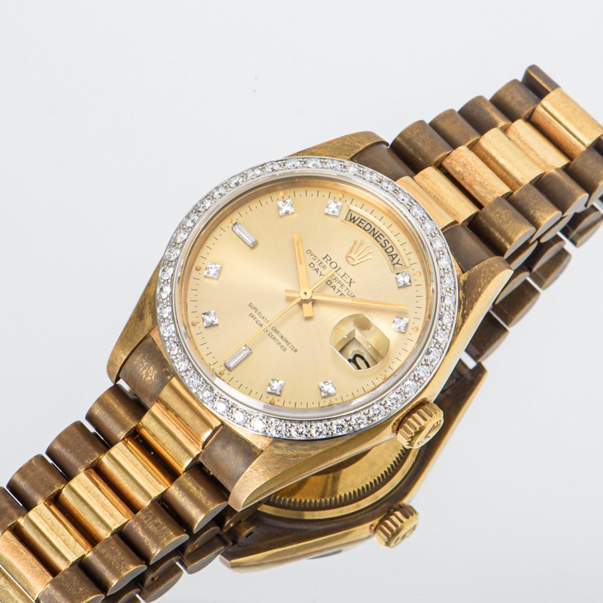 Rolex Day-Date NOS Diamond Set 18048 For Sale 1
