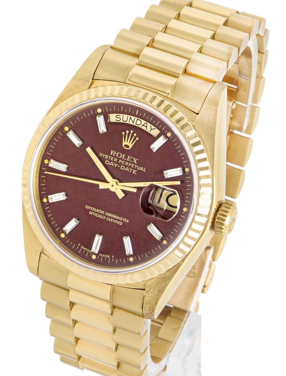 rolex oxblood dial