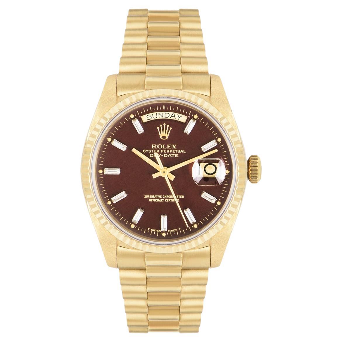 Rolex Day-Date NOS Rare Oxblood Stella Quadrante 18038