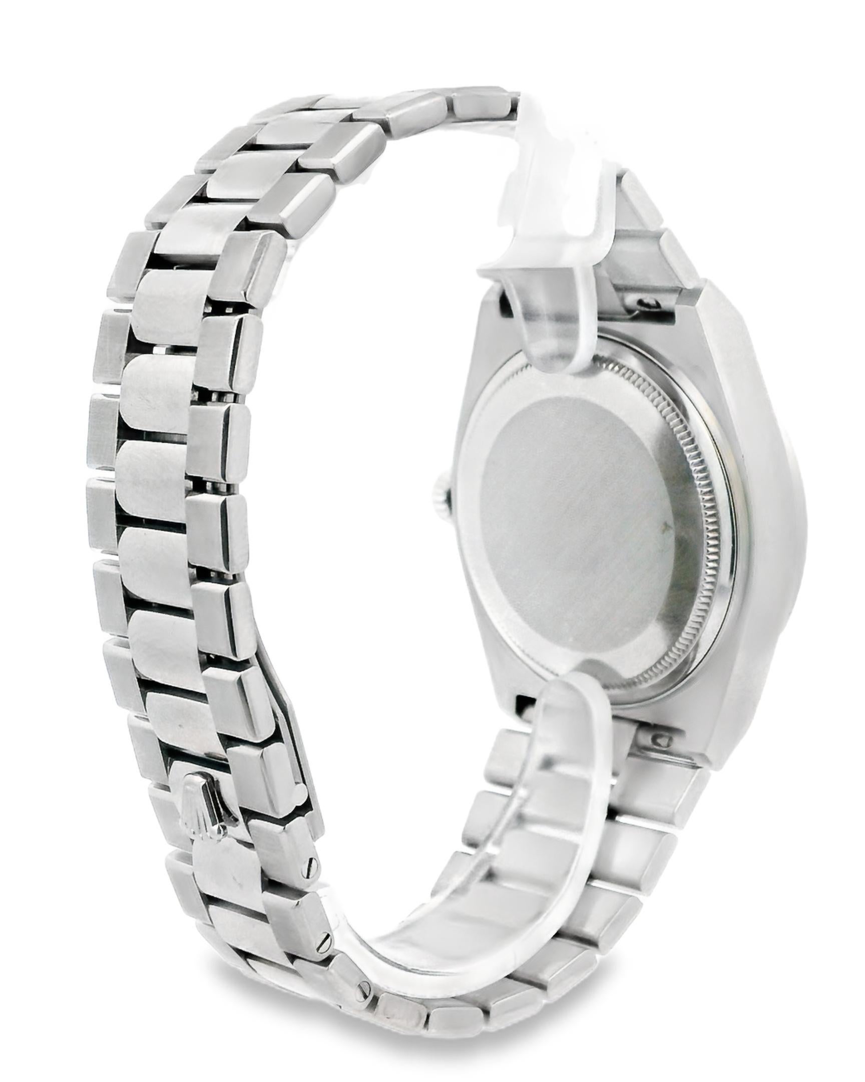 Rolex Montre Oysterquartz 19049A avec lunette en or blanc 18 carats et diamants en vente 1