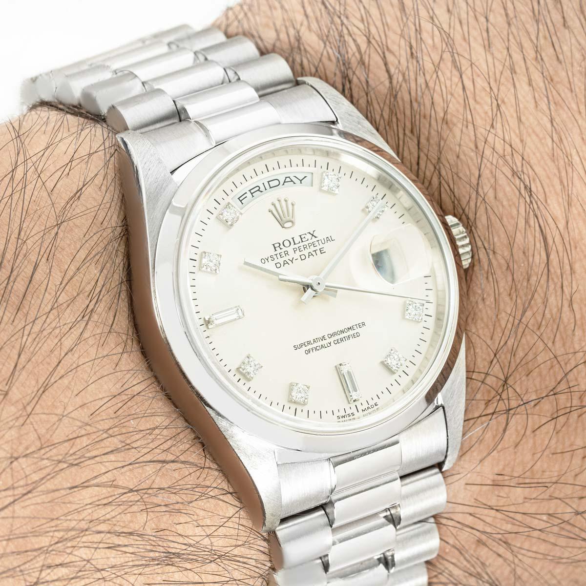 Rolex Day-Date Platinum Diamond Dial 118206 For Sale 3