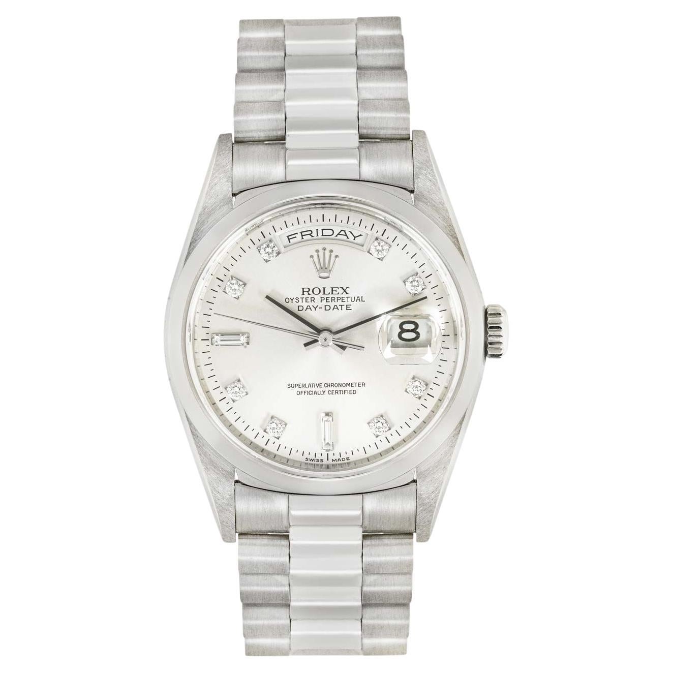 Rolex Day-Date Platinum Diamond Dial 118206 For Sale
