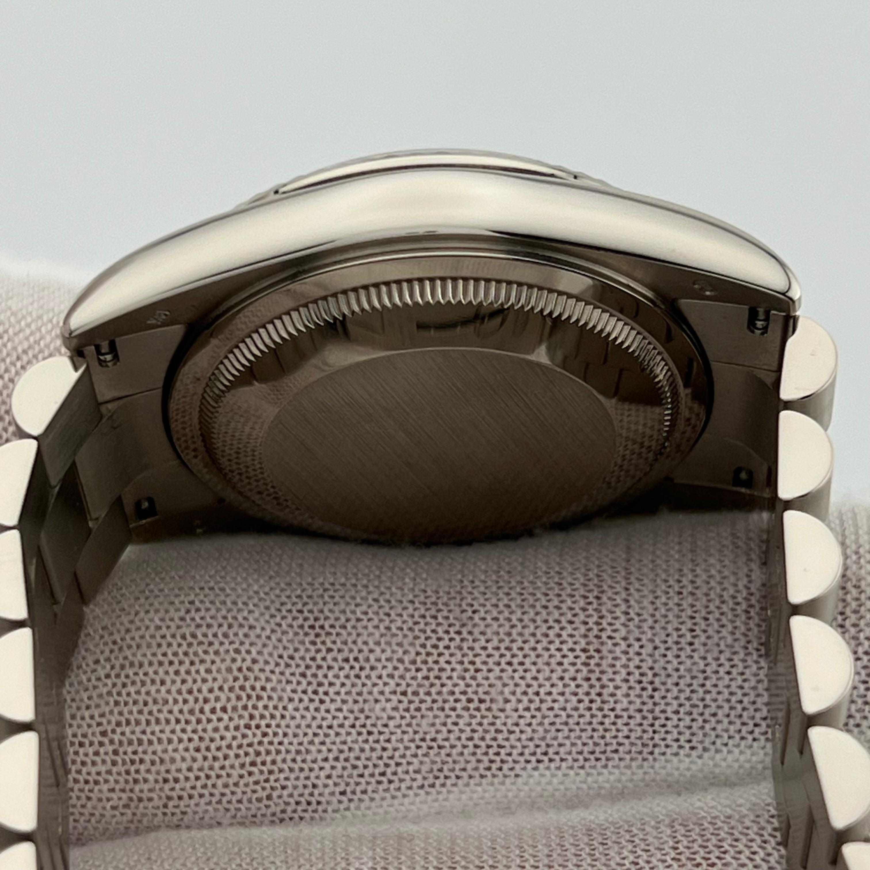 Rolex Day Date President 118239 36mm Blanco Esfera Romana 18K Oro Blanco Caja Papeles en venta 7