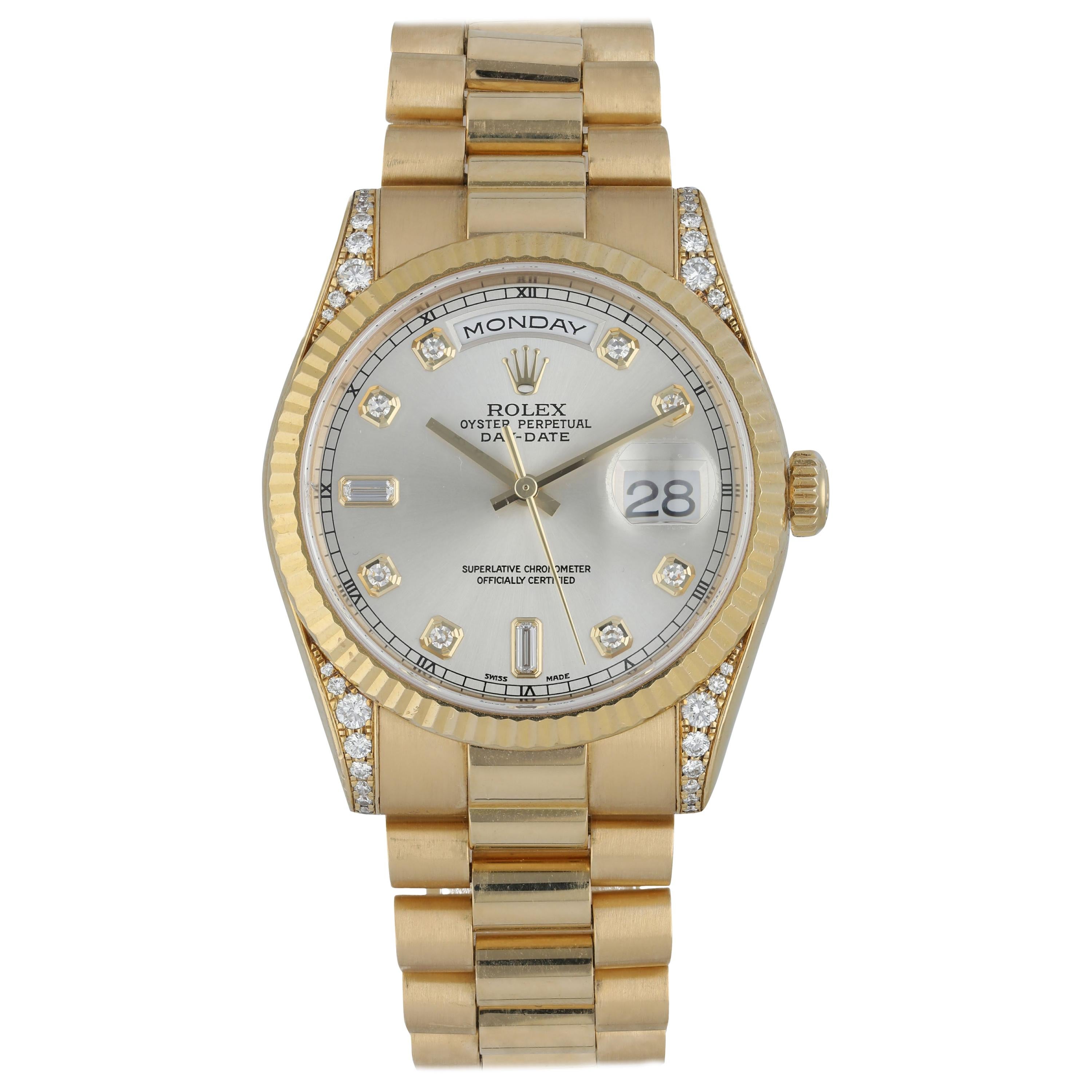 Rolex Day Date President 118338 Diamond Dial / Case Men's Watch For Sale