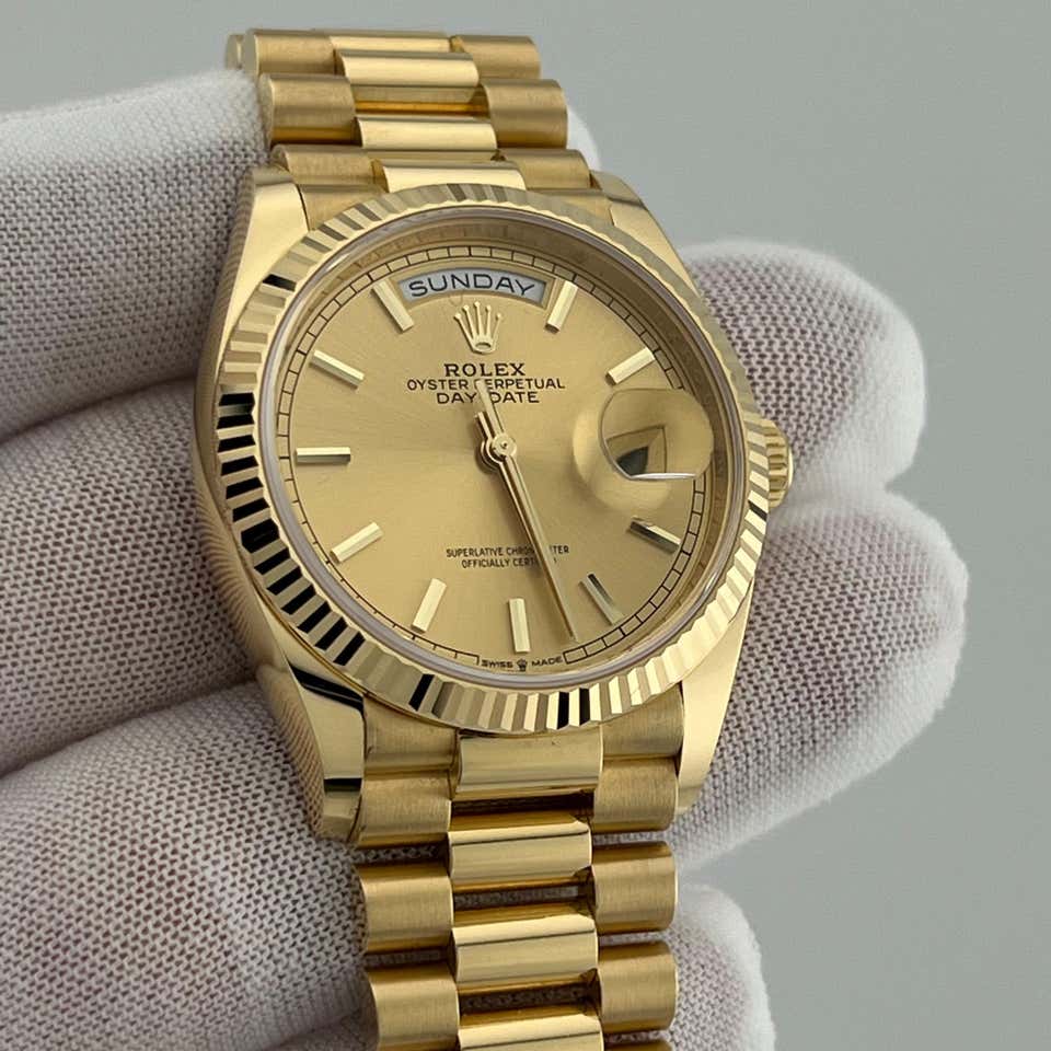 President Watch Rolex Day Date President 118239 36mm White Roman Dial 18K White Gold ...