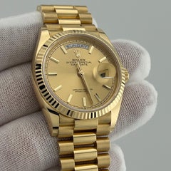 Rolex Day Date President 128238 36mm Montre champagne en or 18K Boîte papier 2023