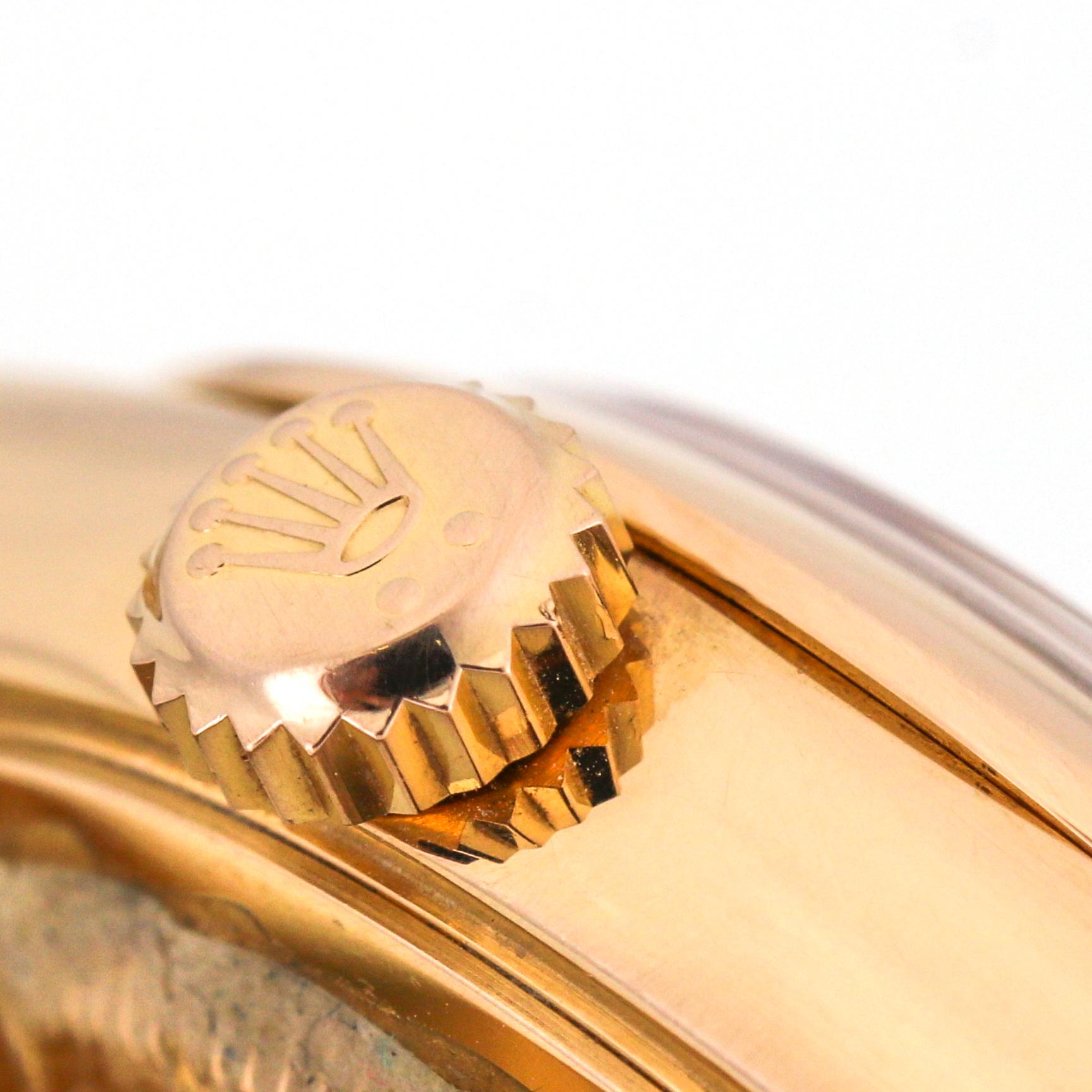 Rolex Day-Date President 18 Karat Rose Gold Arabic Black Dial 118205 For Sale 5