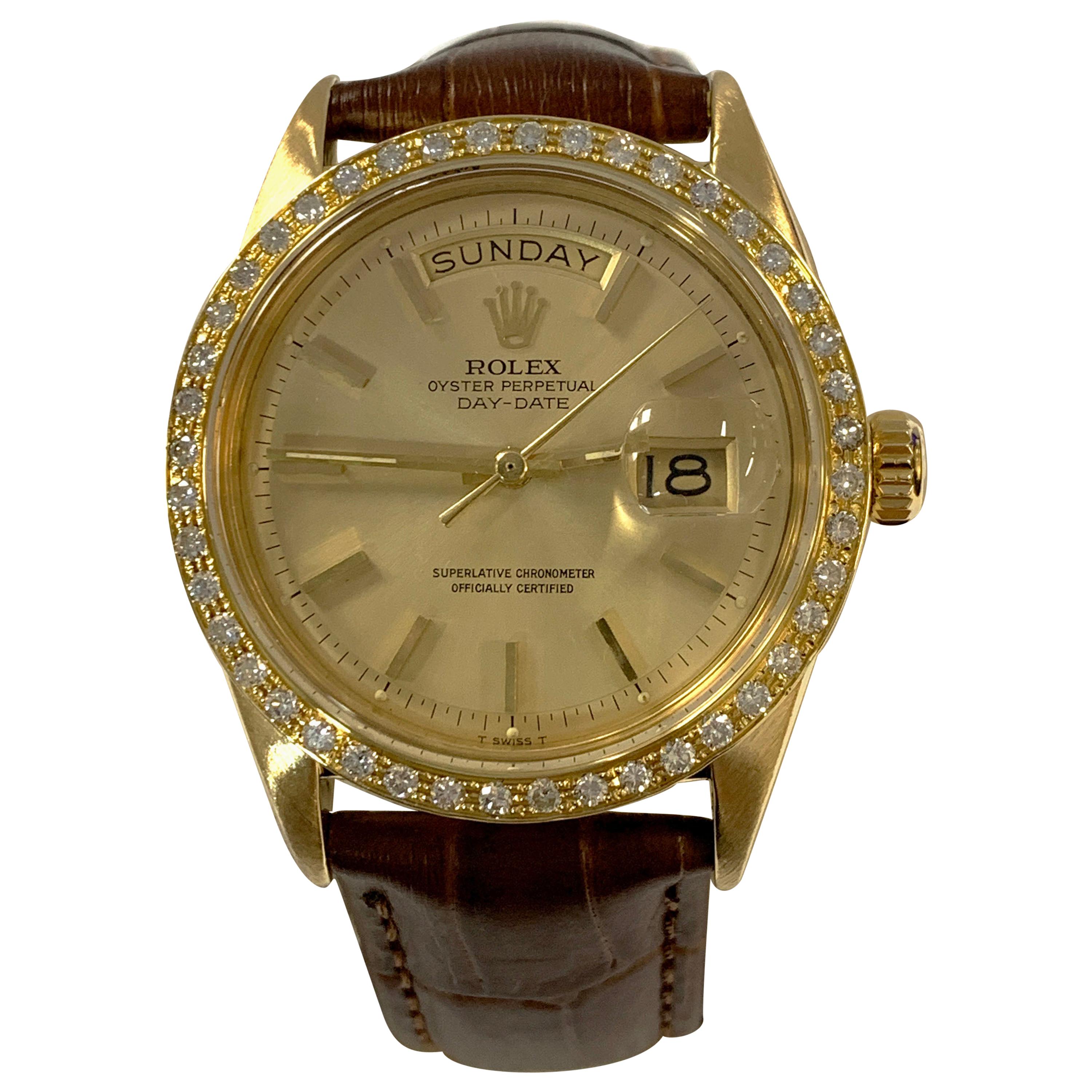 rolex day date leather strap for sale