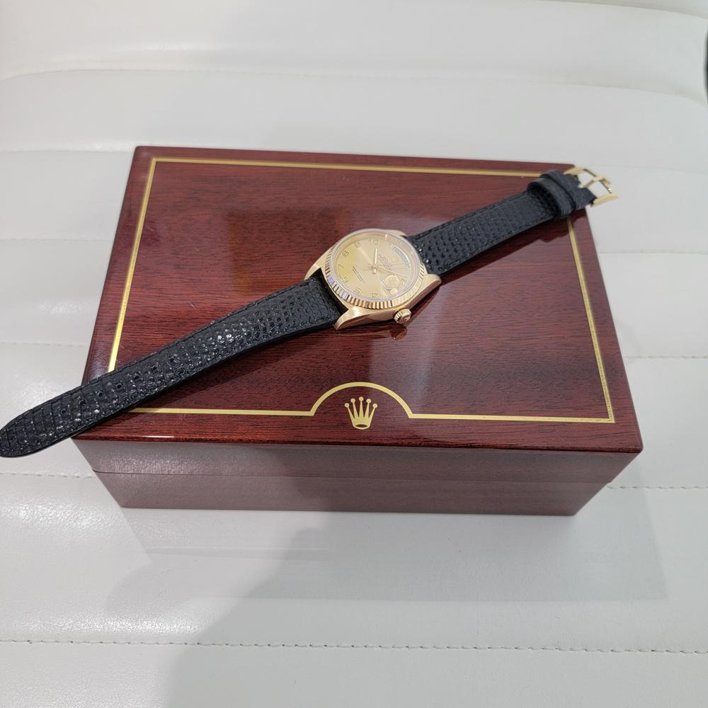 Rolex Day Date President 18038 Oro 18k Uomo Automatico Anni '70 Svizzero RA540 in vendita 7